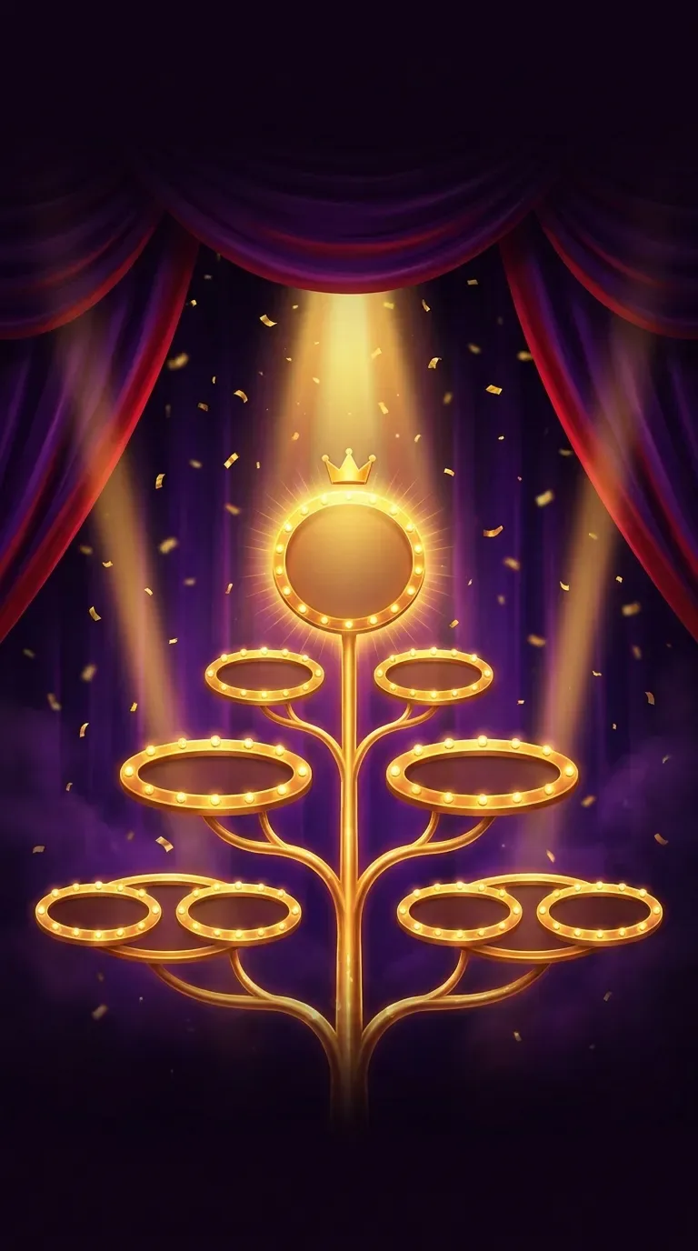 Golden tournament bracket tree
